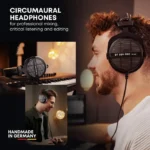 Beyerdynamic DT 990 PRO 250 OHMS Over-Ear Studio Headphones For Mixing, Mastering & Editing (Made in Germany) - Gray - الصورة 3