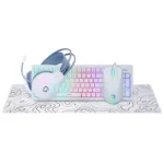 ⁦GAMEON GO-CYPHERW-XL-W All-In-One Gaming Bundle (Keyboard, Headset, Mouse & Mousepad) - White⁩ - الصورة ⁦6⁩
