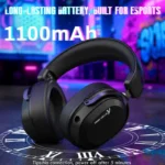 Attack Shark L30 Pro Wired+2.4G & BT Tri-Mode Gaming Headset, Omnidirectional Microphone Call ENC Wireless Range Upto 10 Meter - Black - الصورة 8