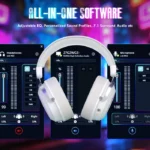 Attack Shark L30 Pro Wired+2.4G & BT Tri-Mode Gaming Headset, Omnidirectional Microphone Wireless Range Upto 10 Meter - White & Silver - الصورة 2