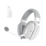 ⁦Attack Shark L80 Pro Tri-Mode Gaming Headset Noise-Cancelling, Wireless Range Upto 10 Meter - White⁩ - الصورة ⁦10⁩