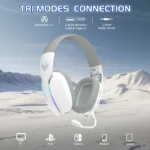 ⁦Attack Shark L90 Wired+2.4G & BT Tri-Mode Switching - White⁩ - الصورة ⁦5⁩