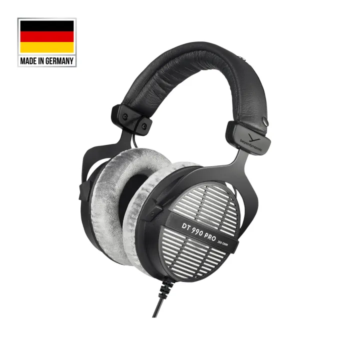 ns031712 (1) Beyerdynamic DT 990 PRO 250 OHMS Over-Ear Studio Headphones For Mixing, Mastering & Editing (Made in Germany) - Gray - الصورة 1