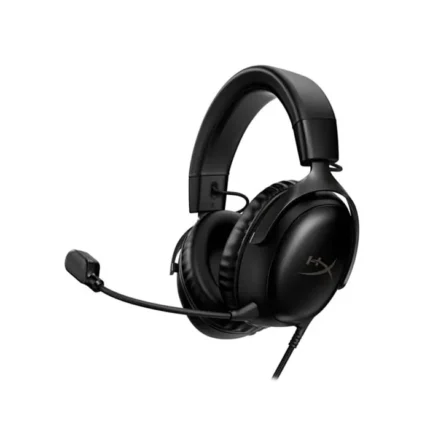 HyperX Cloud III – Wired Gaming Headset, PC, PS5, Xbox Series X|S, Angled 53mm Drivers, DTS,USB-C, USB-A, 3.5mm – Black (727A8AA)