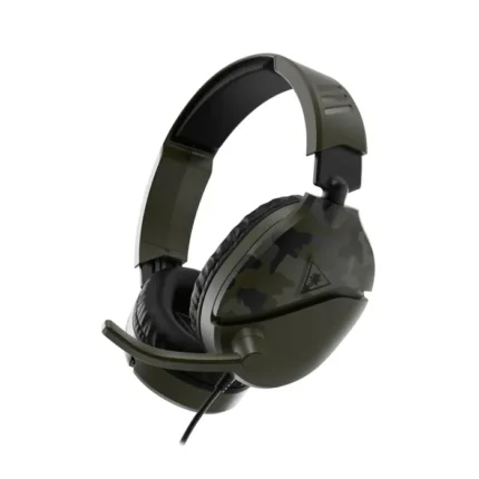 Turtle Beach Recon 70 Multiplatform Gaming Headset for Xbox Series X|S, Xbox One, PS5, PS4, PC & Mobile w/ 3.5mm Wired Connection - Flip-to-Mute Mic, 40mm Speakers, Lightweight Design, Green Camo | TBS-6455-02